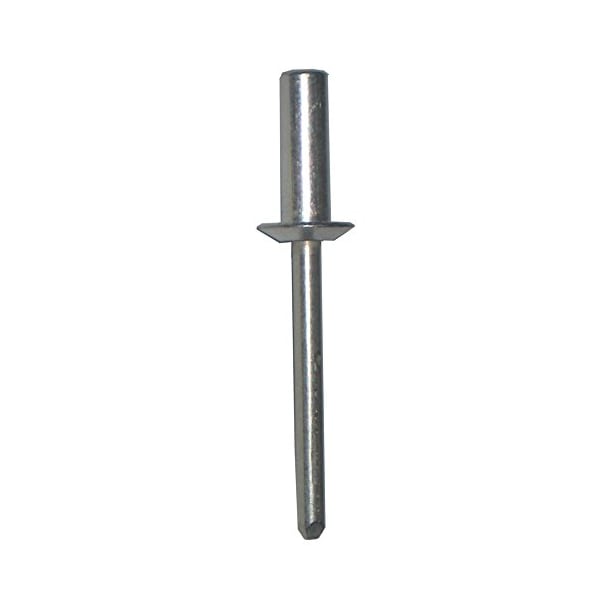 Blind Rivet, Dome Head, 0.125 in Dia., 0.252 in L, Aluminum Body, 1000 PK